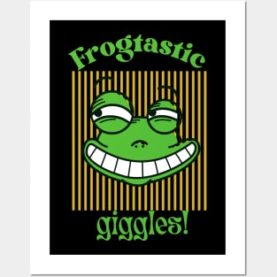 Frogtastic Giggles,frog funny t-shirt Posters and Art